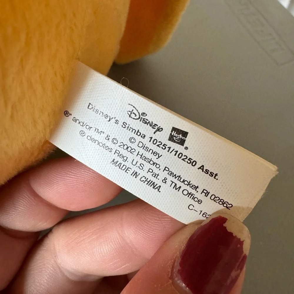 The Lion King Simba Disney Plush Stuffed Animal Large 22” Yellow Hasbro 2002